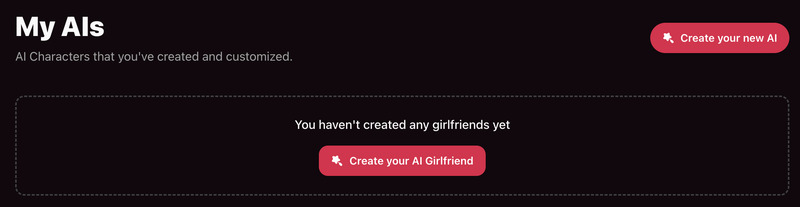 Step 1 to create your AI GF - start