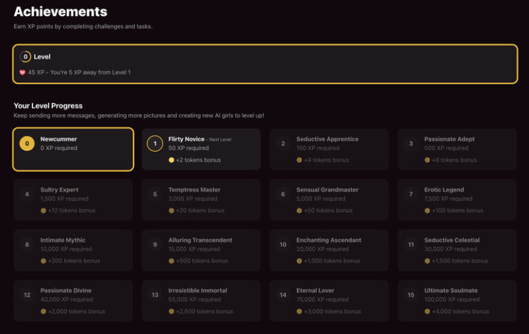 XP achievements