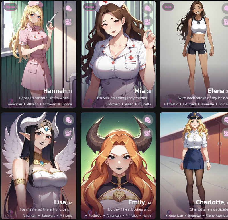 Anime AI characters