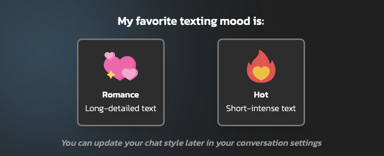 Choose a chat mood