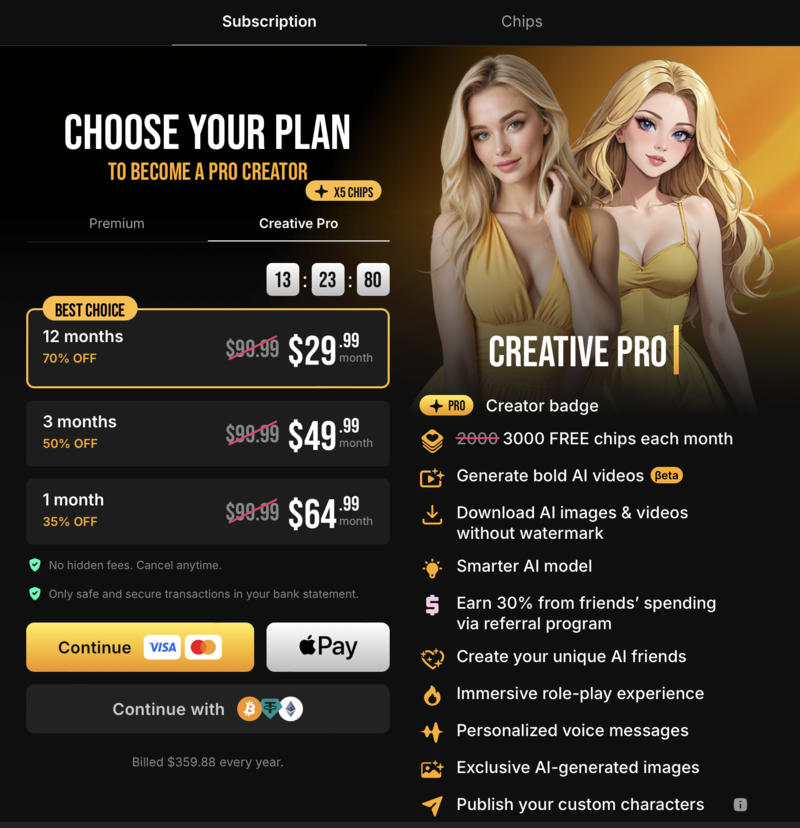 Subscription - creative pro