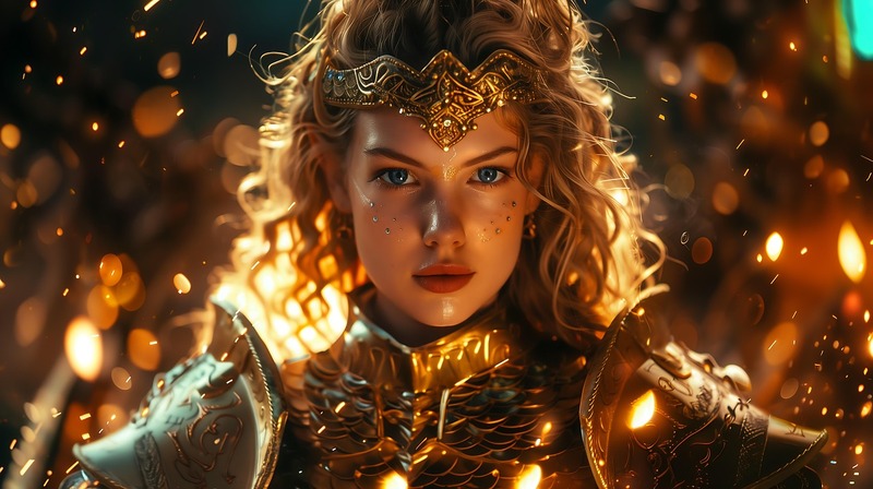 woman warrior ai generated