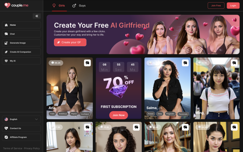 Couple Me homepage