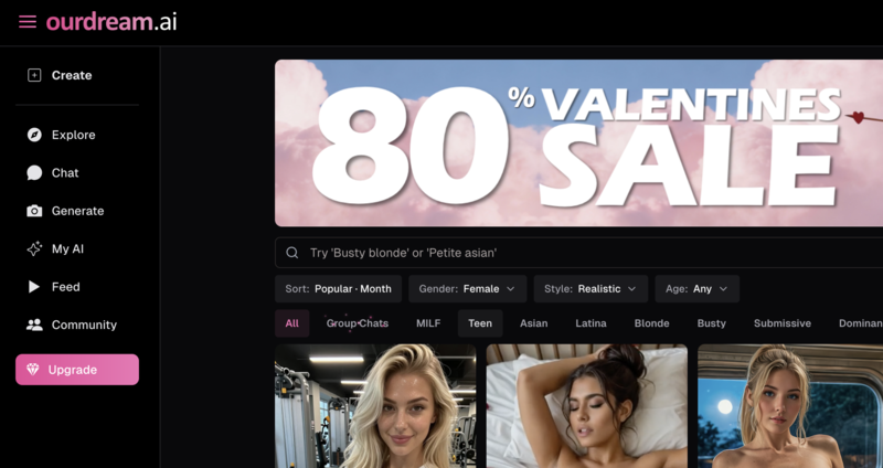 OurDream AI homepage