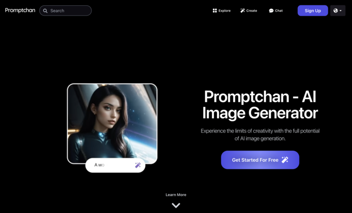 Promptchan homepage