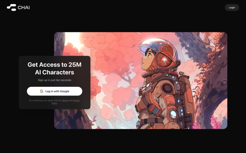 Chai AI Homepage