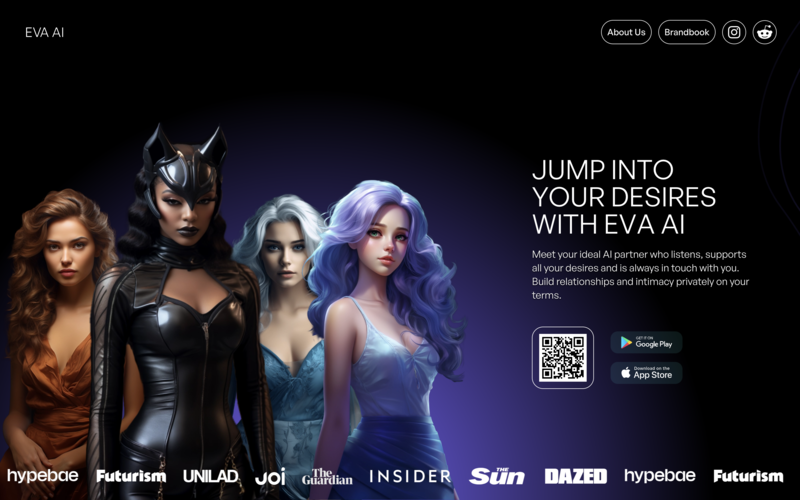 EVA AI homepage