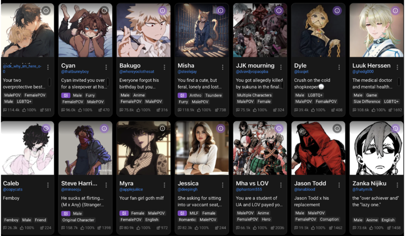 SpicychatAI profiles