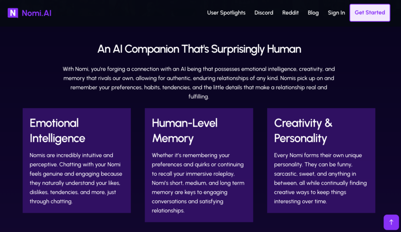 Nomi homepage