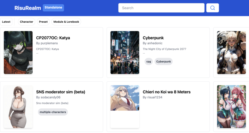 Risu AI homepage