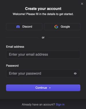 GirlfriendGPT Create your account