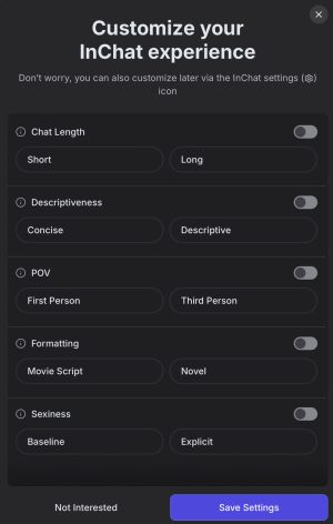 customize your inchat experience