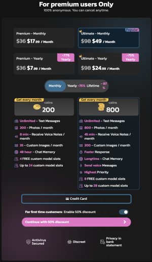 Premium - monthly costs