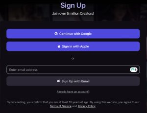 Sign up